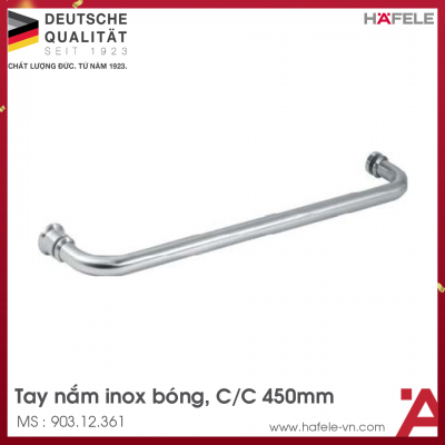 Tay Nắm Phòng Tắm Kính 450mm Hafele 903.12.361