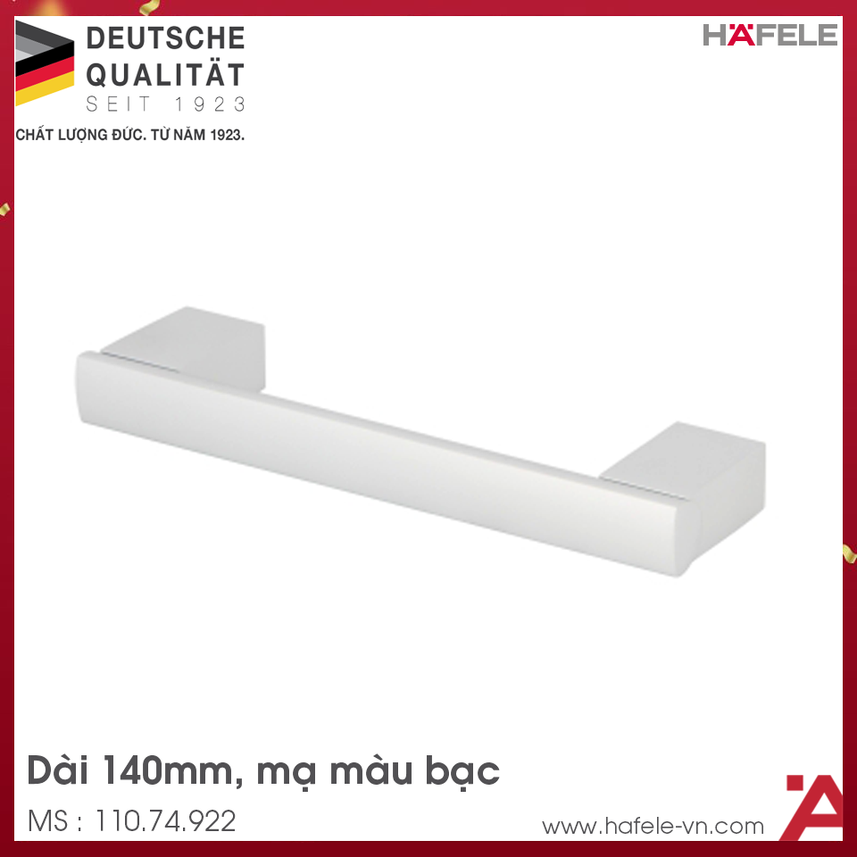 Tay Nắm Nhôm 140mm Hafele 110.74.922