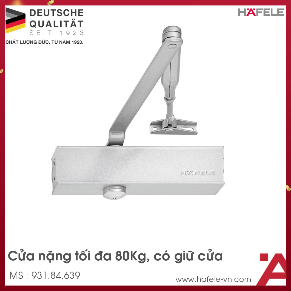 Thiết Bị Đóng Cửa Tự Động 80Kg DCL15 Hafele 931.84.639