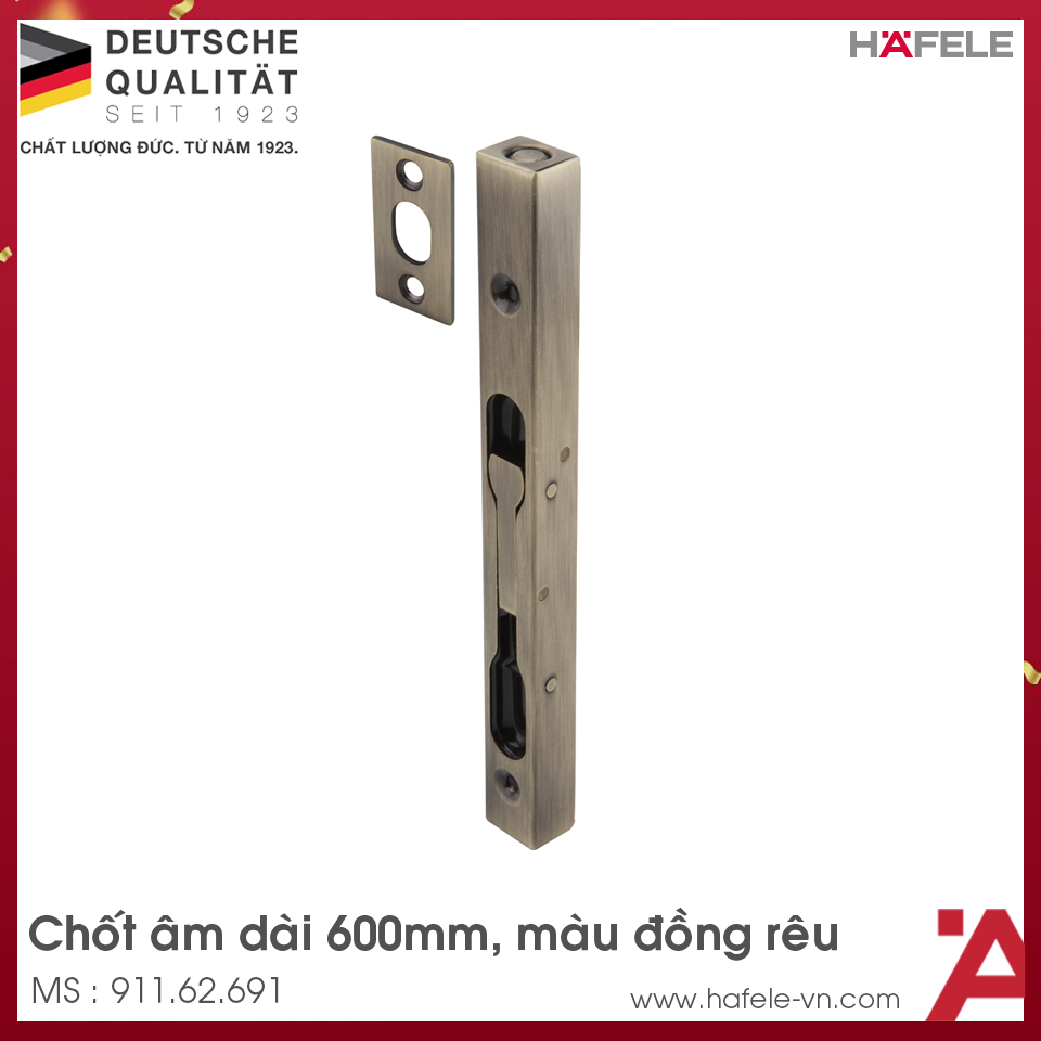 Chốt Âm 600mm Hafele 911.62.691