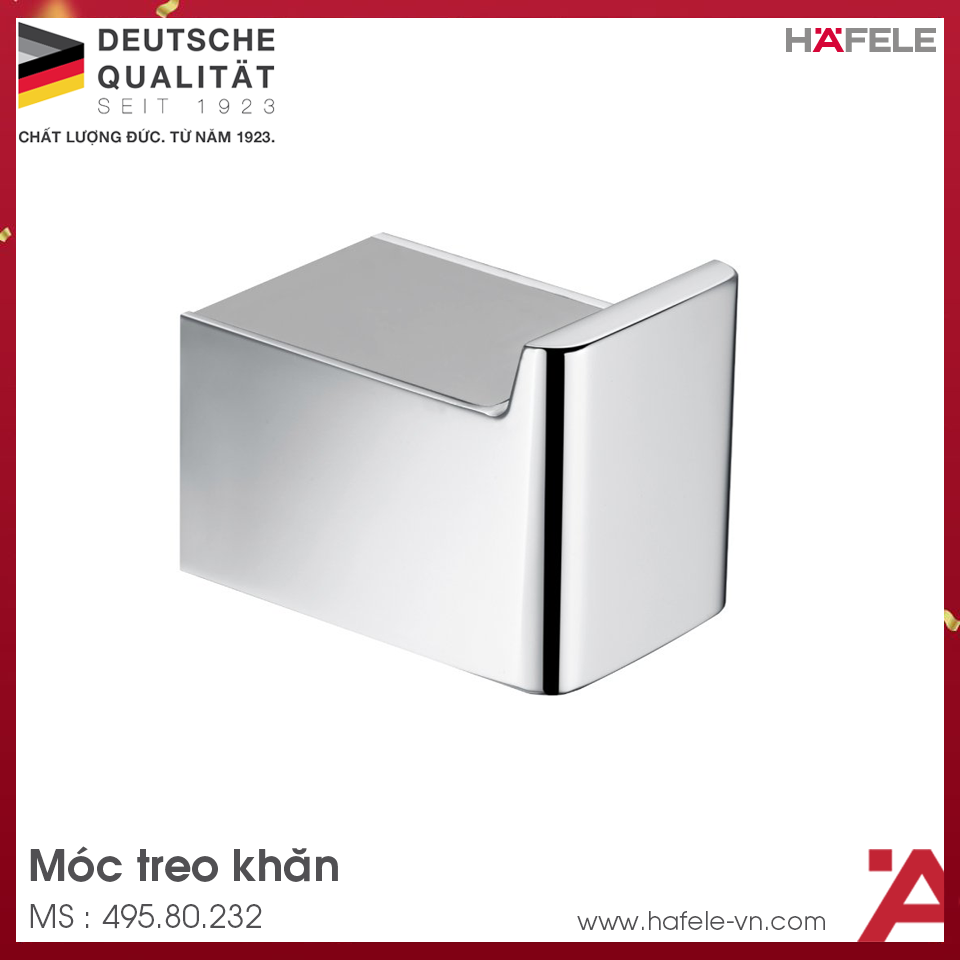 Móc Treo Khăn Mặt Kính Trắng Hafele 495.80.232