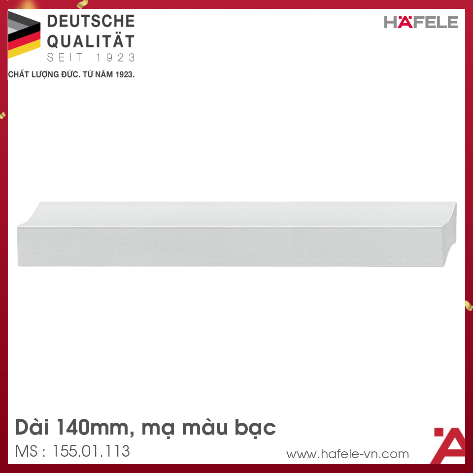 Tay Nắm Nhôm 140mm Hafele 155.01.113