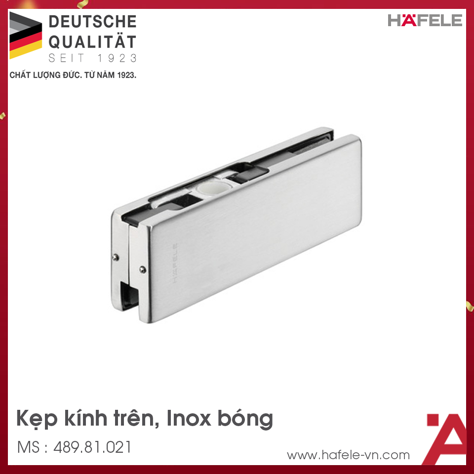 Kẹp Kính Trên Inox Bóng Hafele 489.81.021