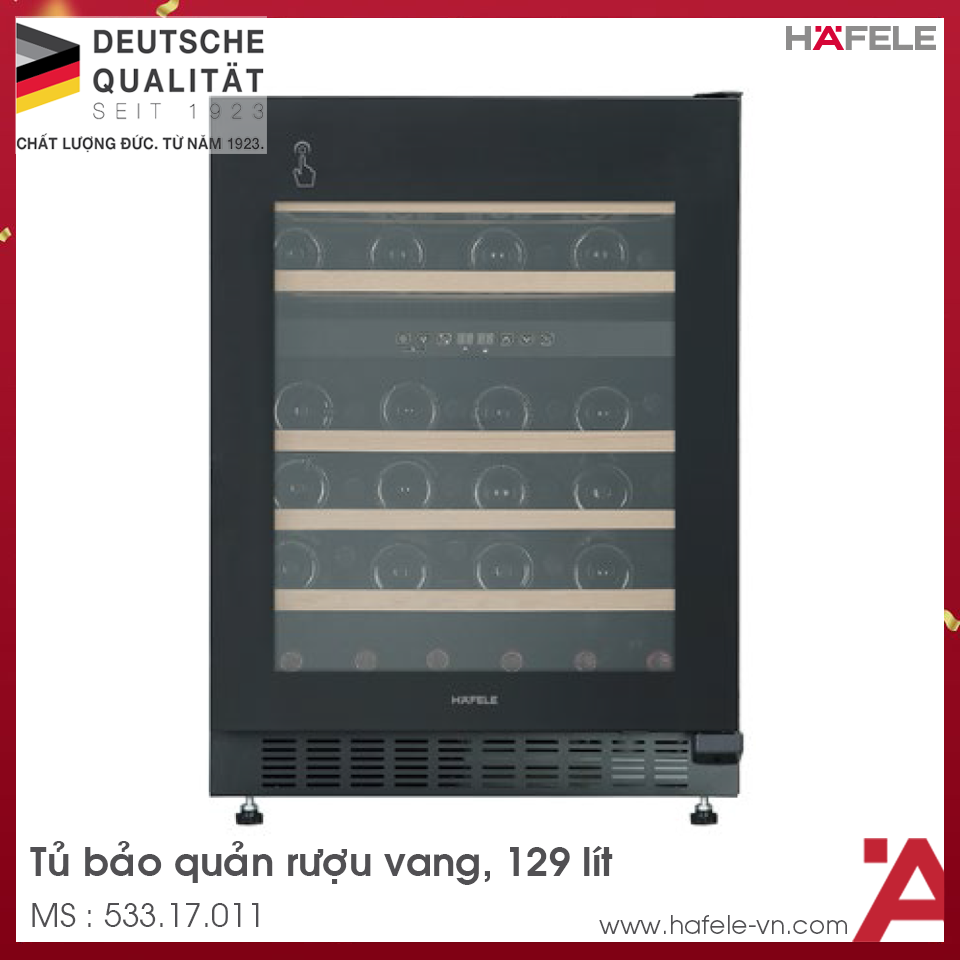 Tủ Bảo Quản Rượu Vang HW-C129FB Hafele 533.17.011