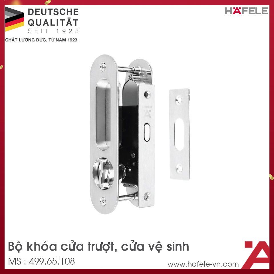 Bộ Khóa Tay Nắm Cửa Trượt WC Hafele 499.65.108