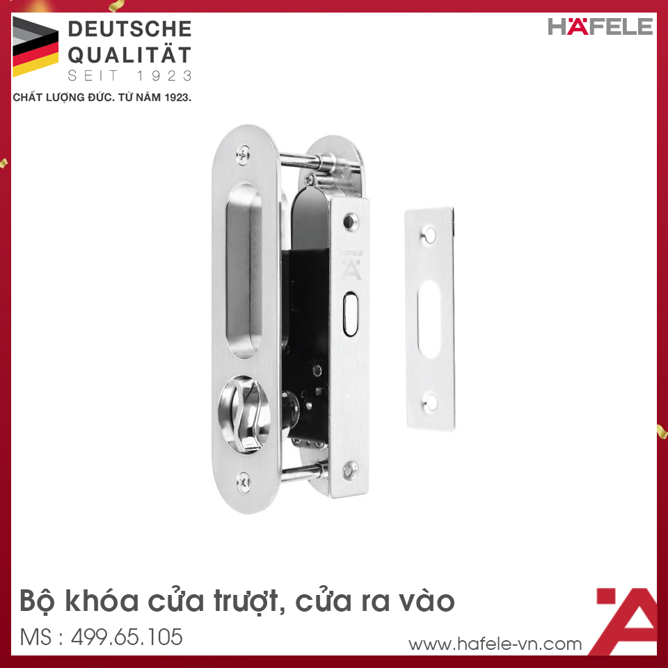 Bộ Khóa Tay Nắm Cửa Trượt Gỗ Hafele 499.65.105