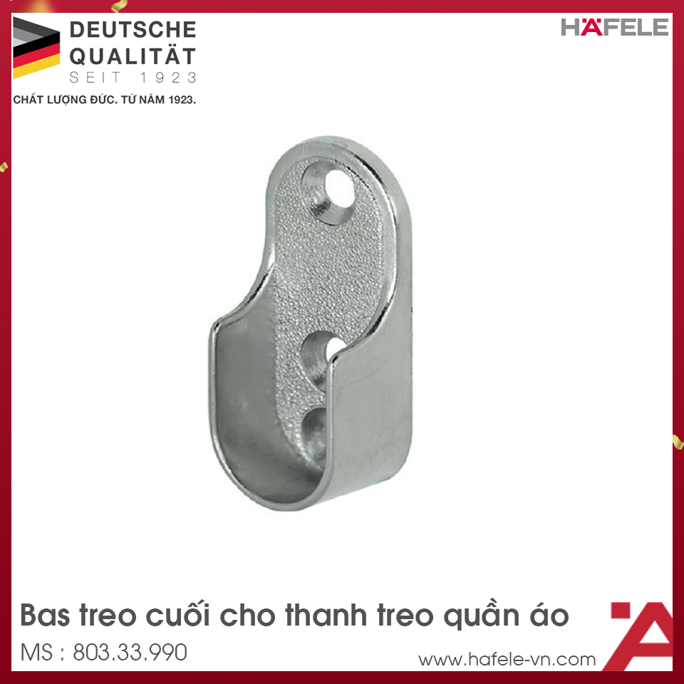 Bas Đỡ Thanh Nhôm Móc Áo Hafele 803.33.990