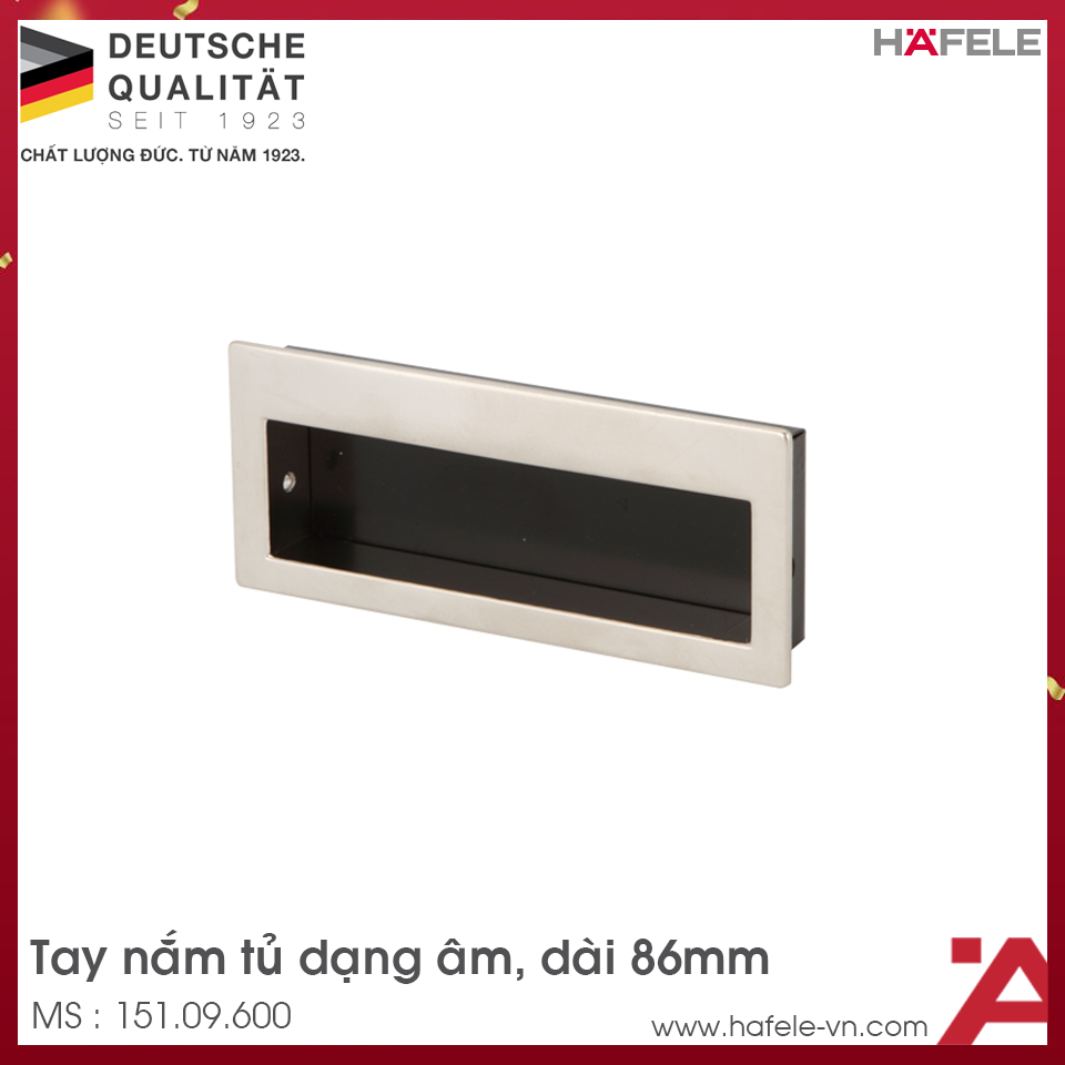 Tay Nắm Tủ Âm 86mm Hafele 151.09.600