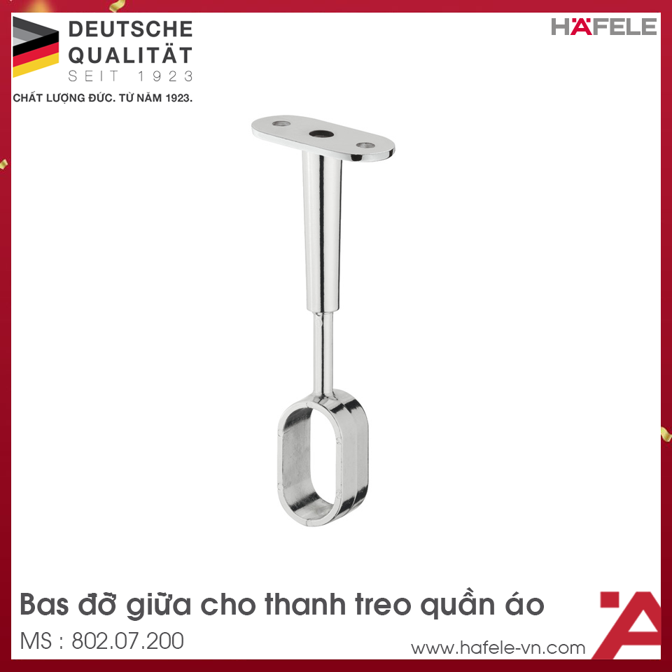 Bas Đỡ Thanh Nhôm Móc Áo Hafele 802.07.200