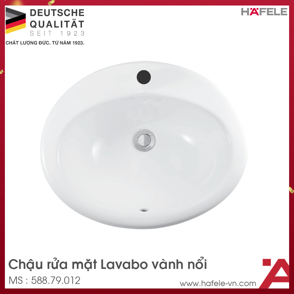 Chậu Rửa Vành Nổi Sapporo 540 Hafele 588.79.012