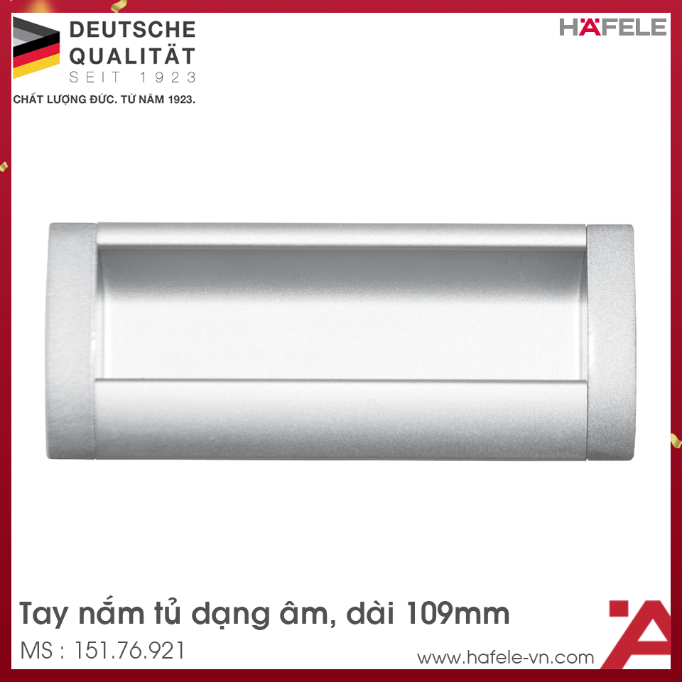 Tay Nắm Tủ Âm 109mm Hafele 151.76.921