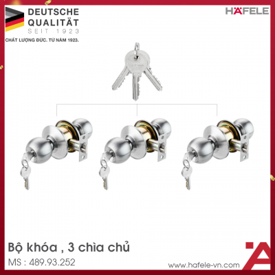 Bộ Khóa Tròn Có Chìa Chủ Hafele 489.93.252