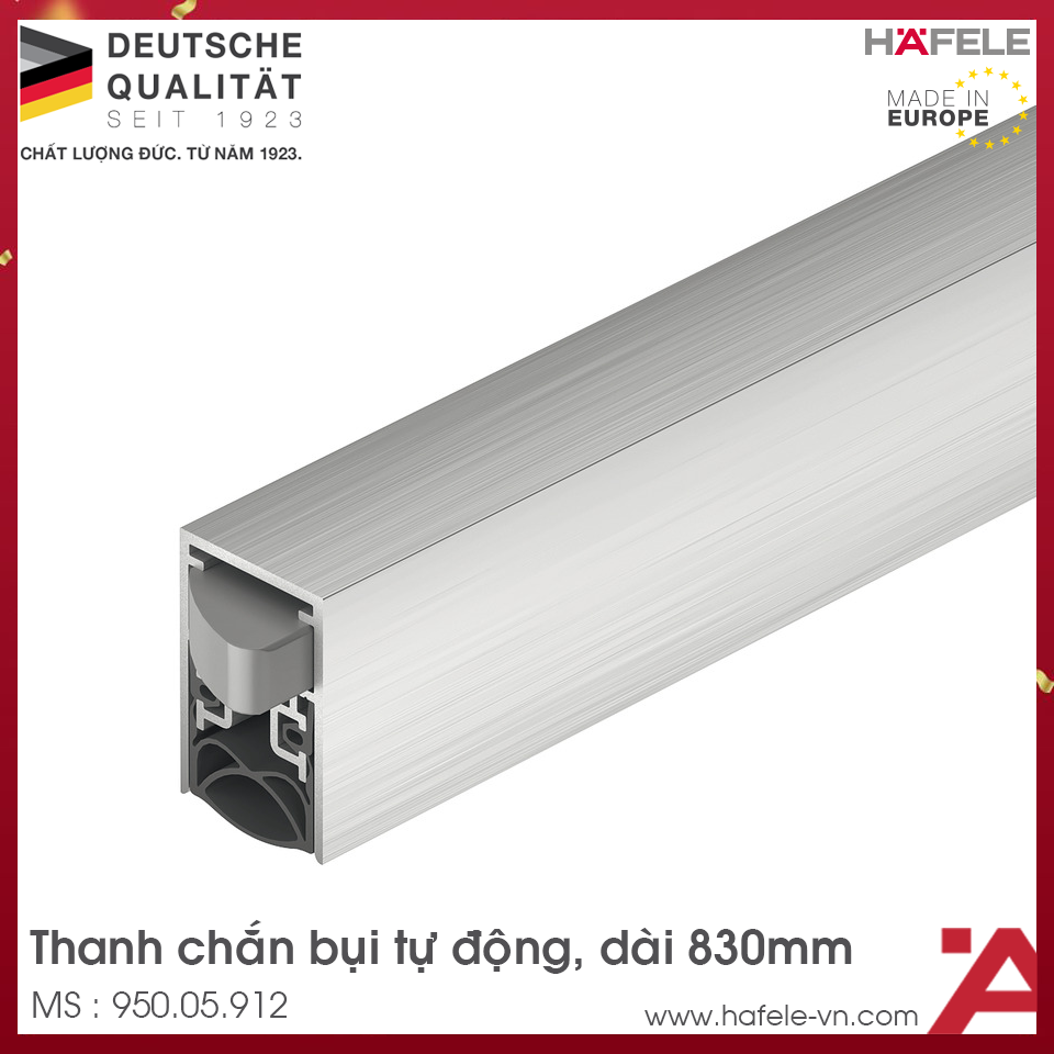 Thanh Chắn Bụi Tự Động 830mm Hafele 950.05.912