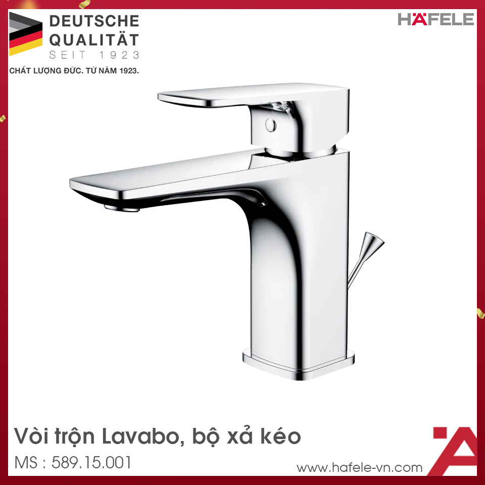 Vòi Trộn Kobe Có Xả Kéo 100 Hafele 589.15.001