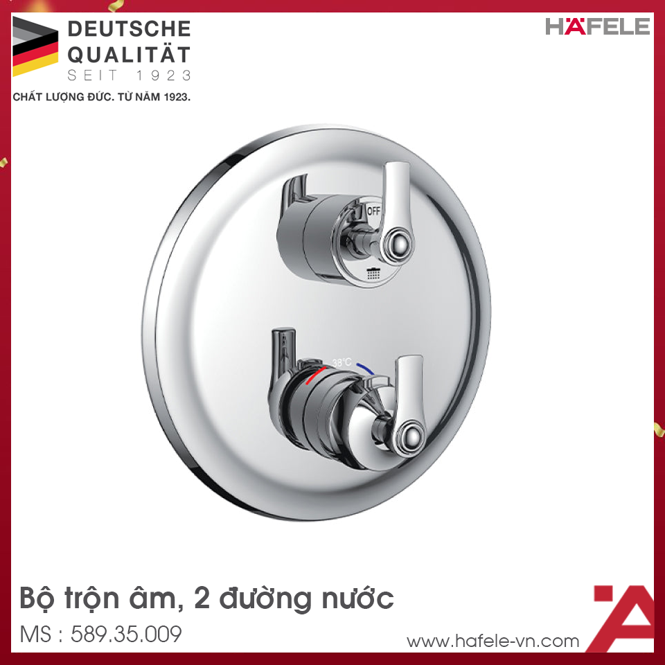 Bộ Trộn Âm Điều Nhiệt 2 Đường Nước Kyoto Hafele 589.35.009