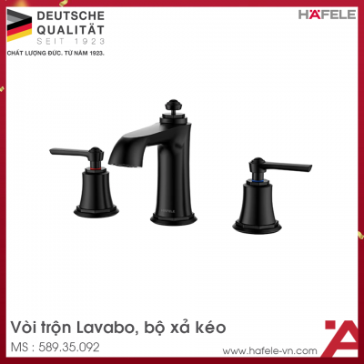 Vòi Trộn Lavabo 3 Lỗ Kyoto Xả Kéo Hafele 589.35.092