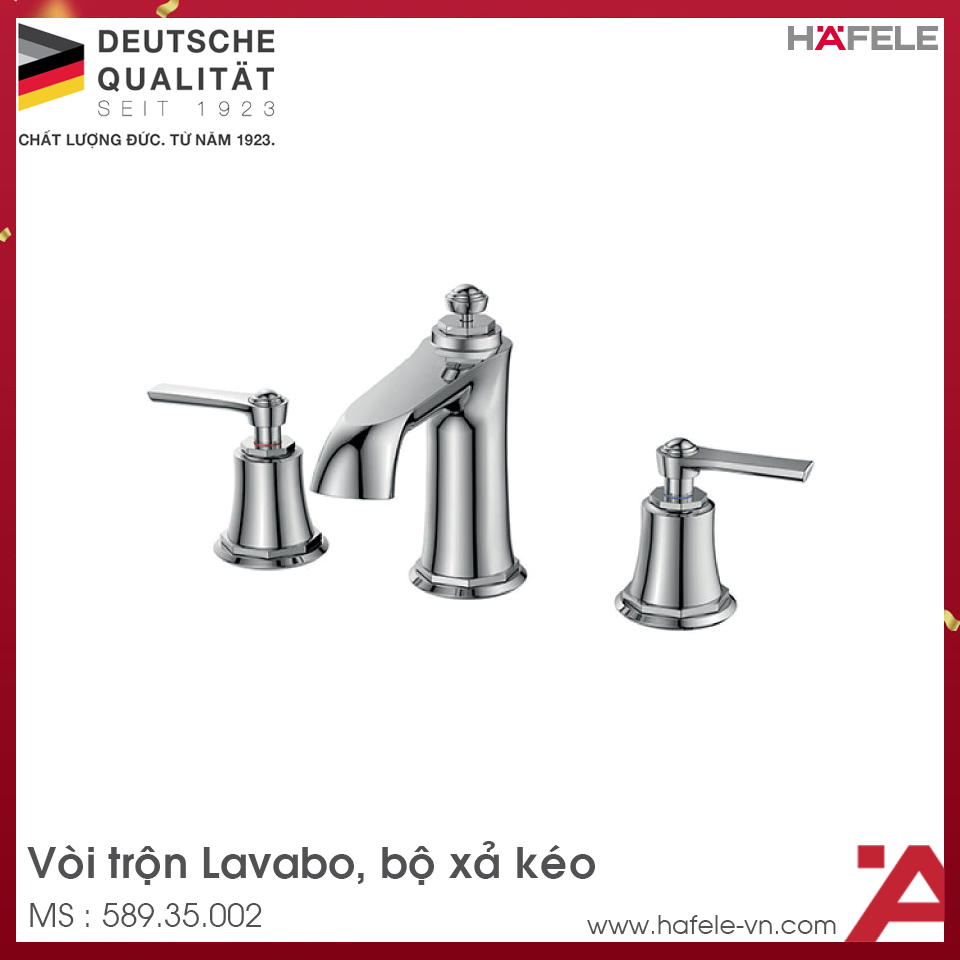 Vòi Trộn 3 Lỗ Kyoto 100 Bộ Xả Kéo Hafele 589.35.002