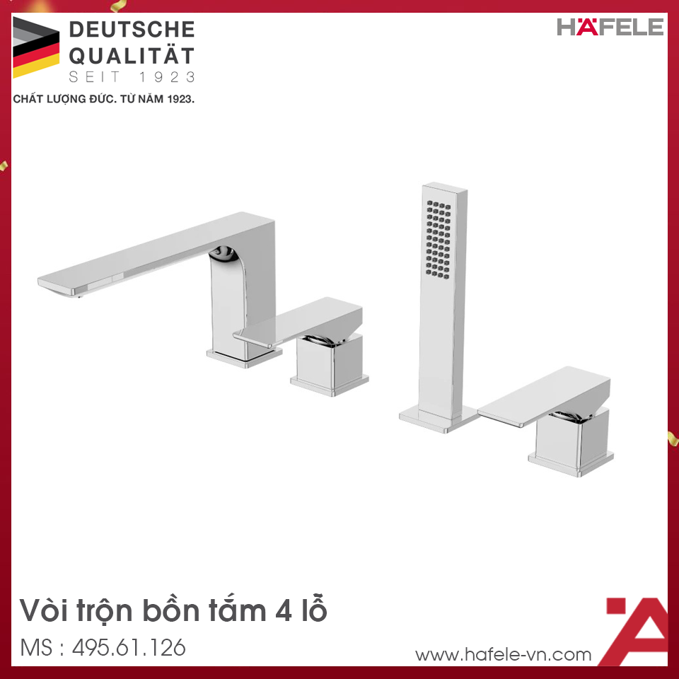 Bộ Trộn Bồn Tắm 4 Lỗ Regal Hafele 495.61.126