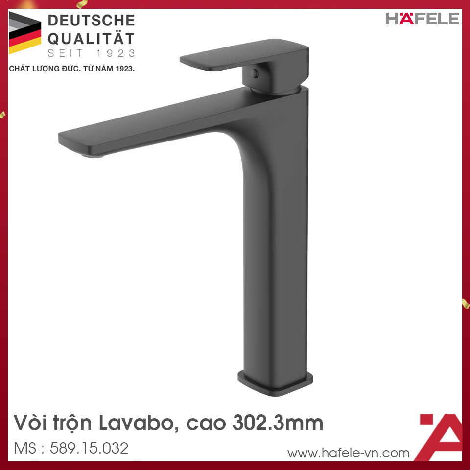 Vòi Trộn Kobe 240 Đen Hafele 589.15.032