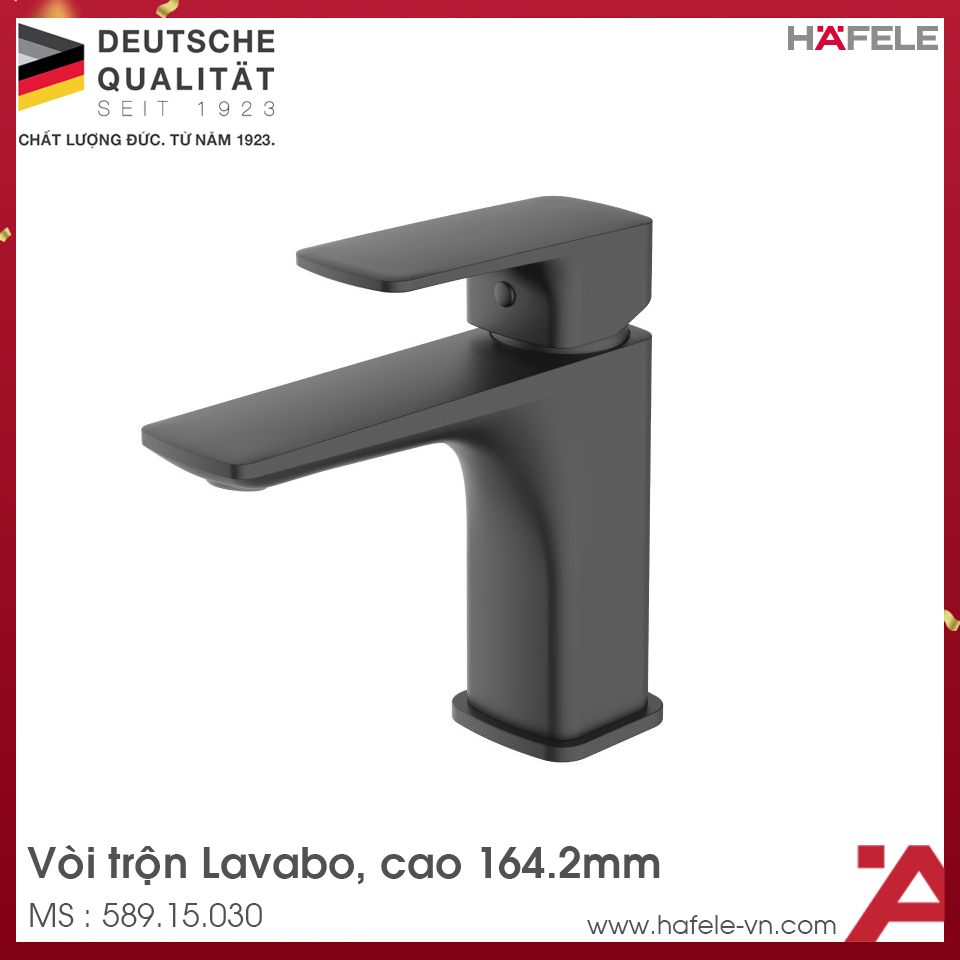 Vòi Trộn Kobe 100 Đen Hafele 589.15.030