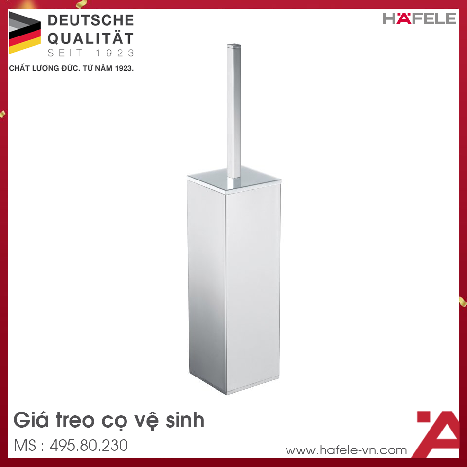 Giá Treo Cọ Vệ Sinh Kính Trắng Hafele 495.80.230