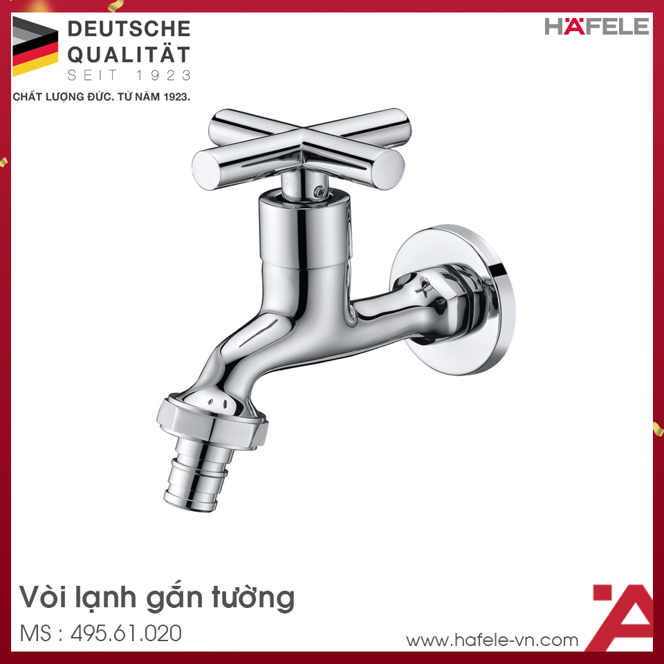 Vòi Lạnh Gắn Tường Có Đầu Răng Hafele 495.61.020