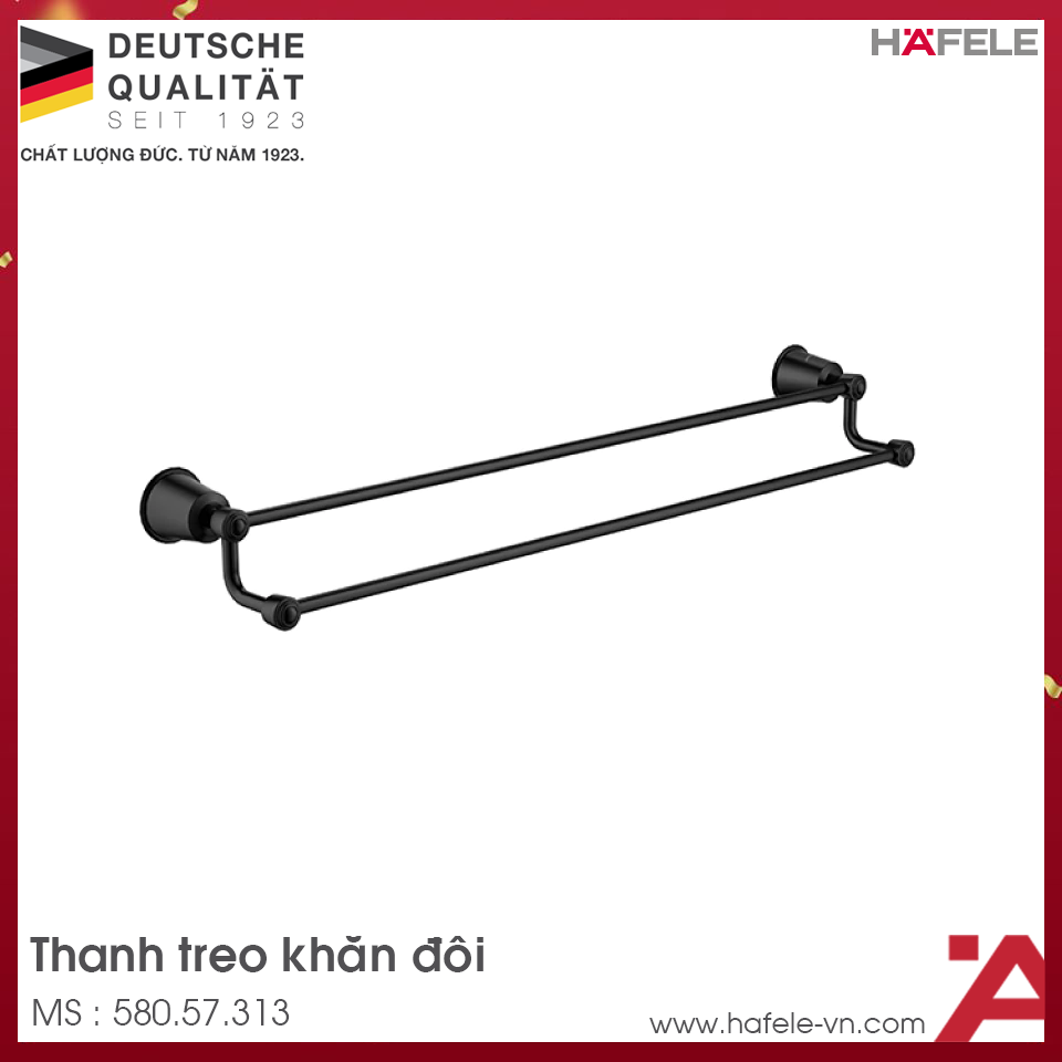 Thanh Treo Khăn Đôi Kyoto Hafele 580.57.313