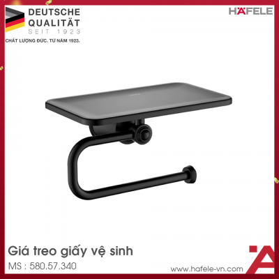 Giá Treo Giấy Vệ Sinh Có Kệ Kyoto Hafele 580.57.340