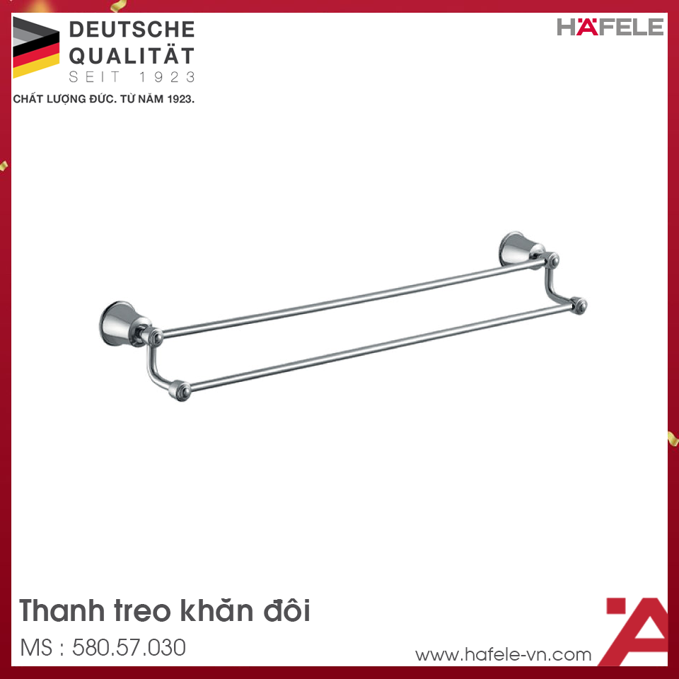 Thanh Treo Khăn Đôi Kyoto Hafele 580.57.030