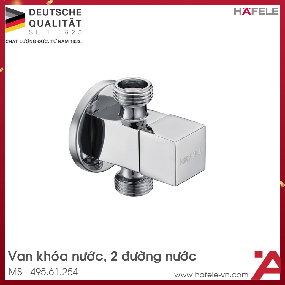 Van Khóa Nước 2 Đường Nước Hafele 495.61.254