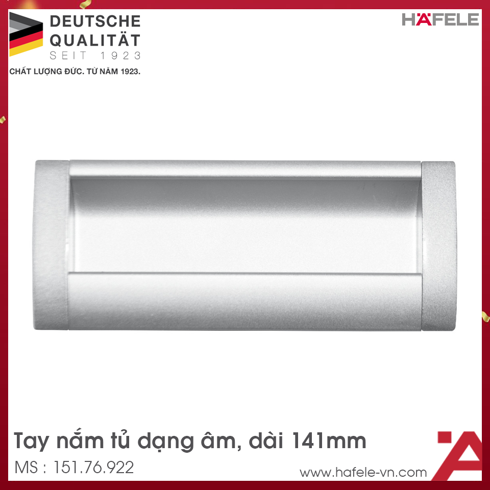 Tay Nắm Tủ Âm 141mm Hafele 151.76.922