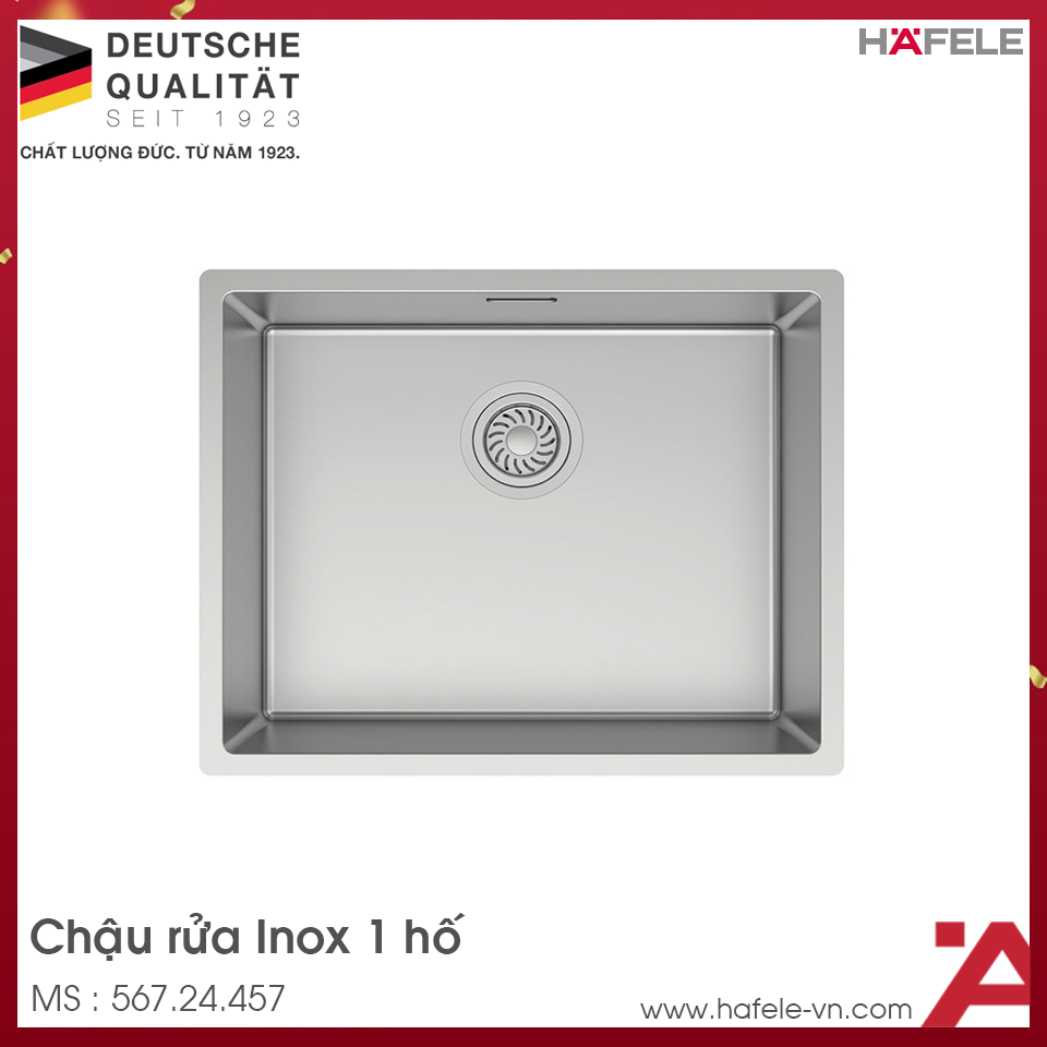 Chậu Rửa Chén Bát Inox HS24-SSN1S-540 Hafele 567.24.457