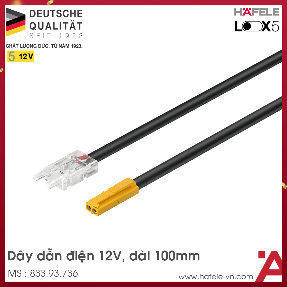 Dây Dẫn Điện 12V Dài 100mm Hafele 833.93.736