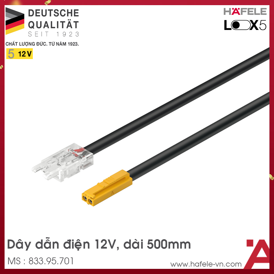 Dây Dẫn Điện 12V Dài 500mm Hafele 833.95.701