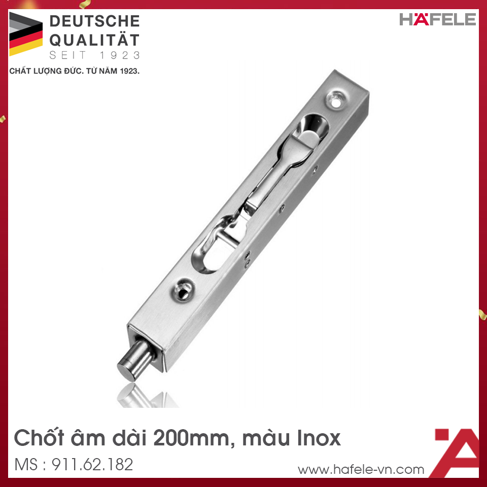 Chốt Cửa Âm 200mm Hafele 911.62.182