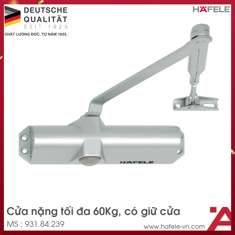 Thiết Bị Đóng Cửa Tự Động 60Kg Hafele 931.84.239