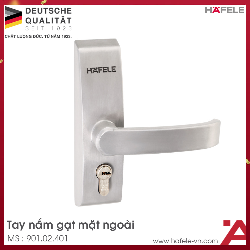 Tay Nắm Gạt Mặt Ngoài Màu Xám Hafele 901.02.401