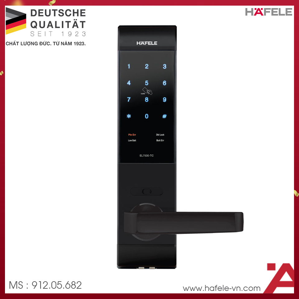 Khóa Điện Tử Thân Nhỏ EL7500-TC Hafele 912.05.682
