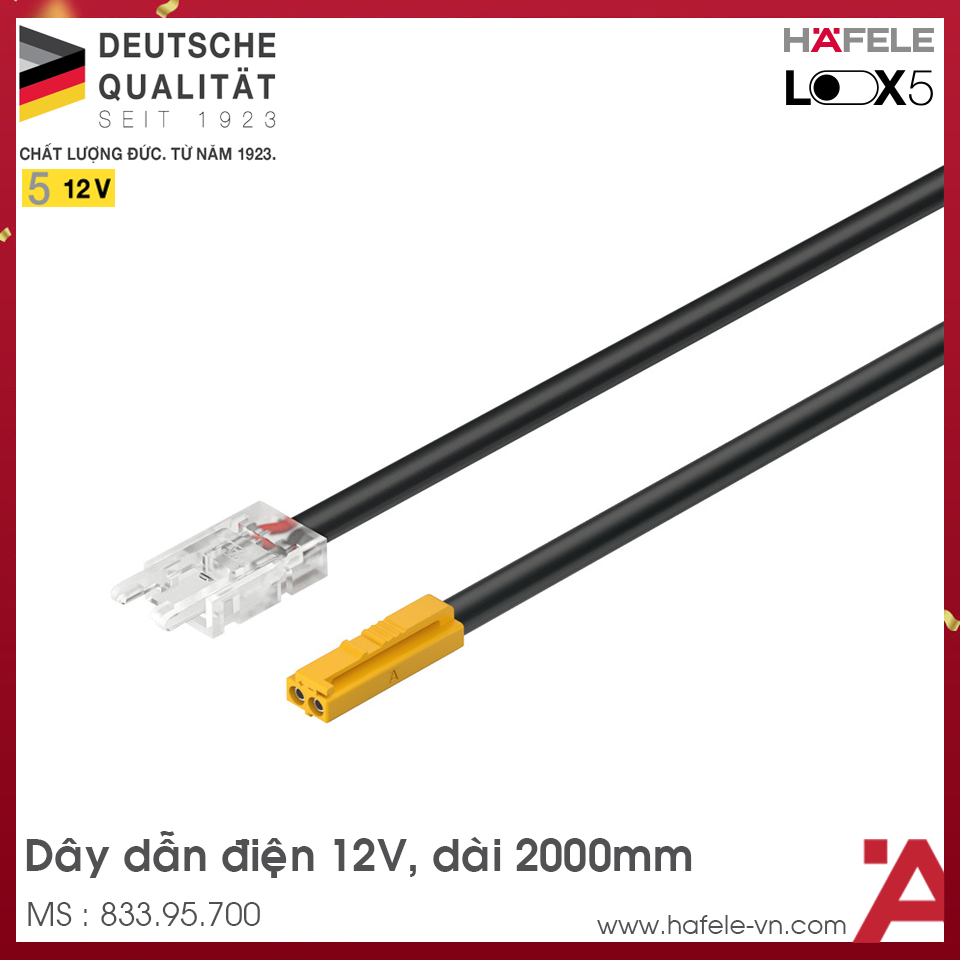 Dây Dẫn Điện 12V Dài 2000mm Hafele 833.95.700