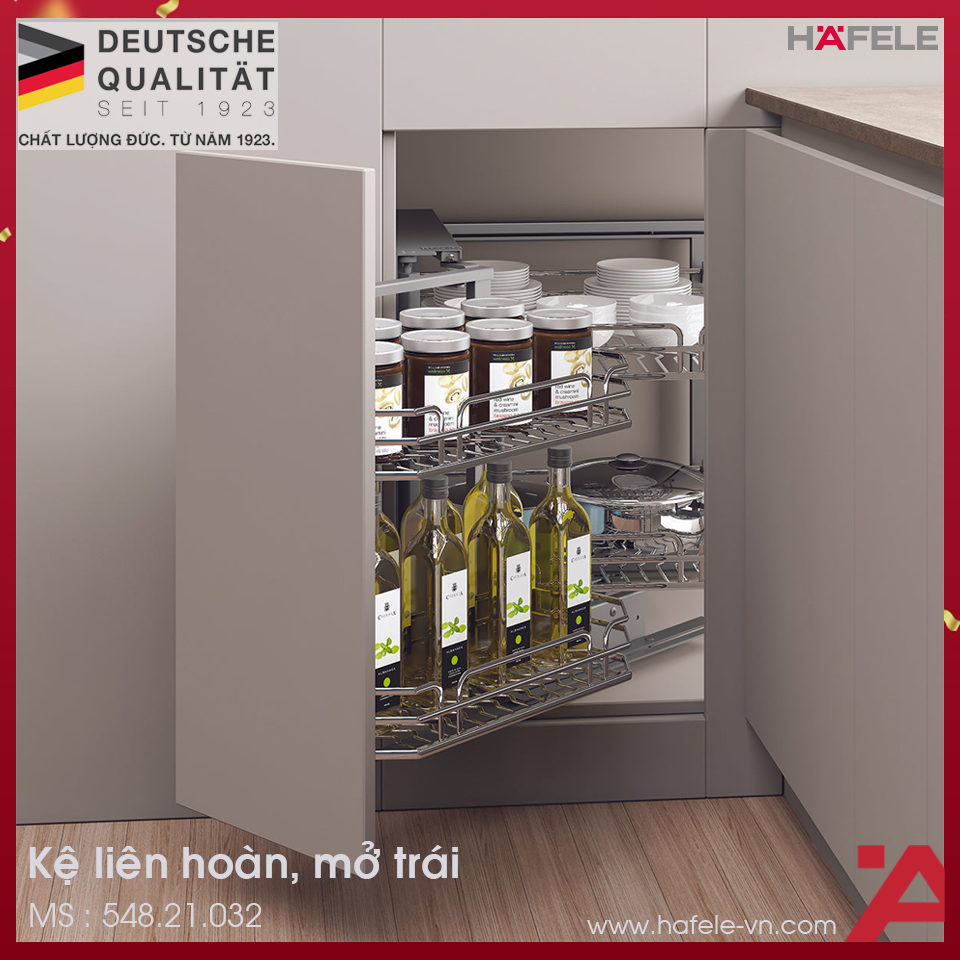 Kệ Góc Liên Hoàn Olla Mở Trái Hafele 548.21.032