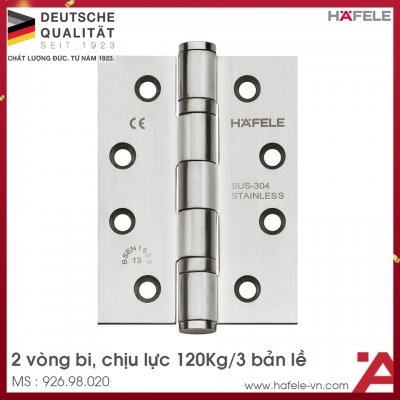 Bản Lề Lá 2 Vòng Bi 120Kg Hafele 926.98.020