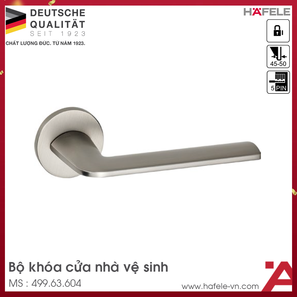 Bộ Khóa Tay Nắm Cửa DIY Set A Hafele 499.63.604
