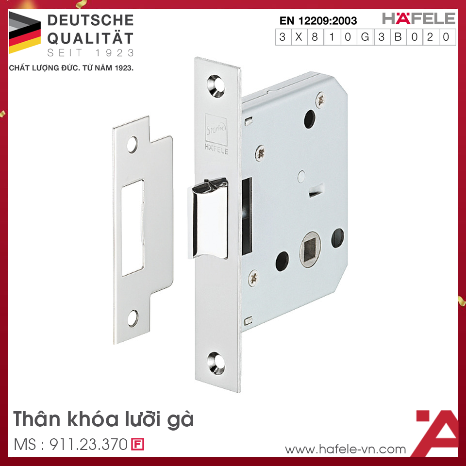 Thân Khóa Lưỡi Gà Hafele 911.23.370