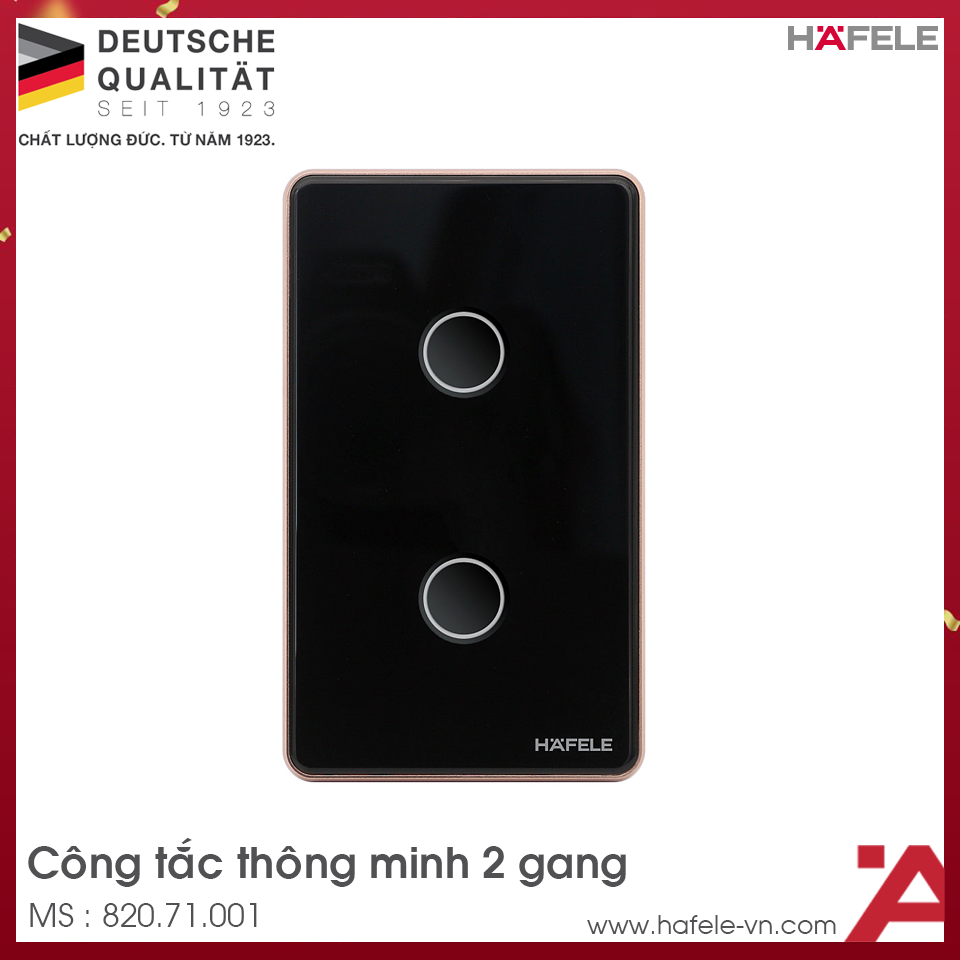 Công Tắc Đèn Thông Minh 2 Gang Hafele 820.71.001