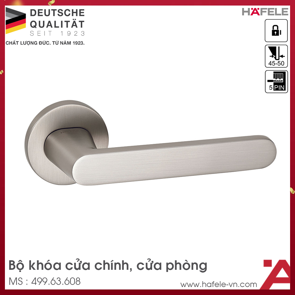 Bộ Khóa Tay Nắm Cửa DIY Set B Hafele 499.63.608