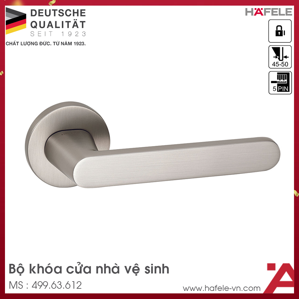 Bộ Khóa Tay Nắm Cửa DIY Set A Hafele 499.63.612