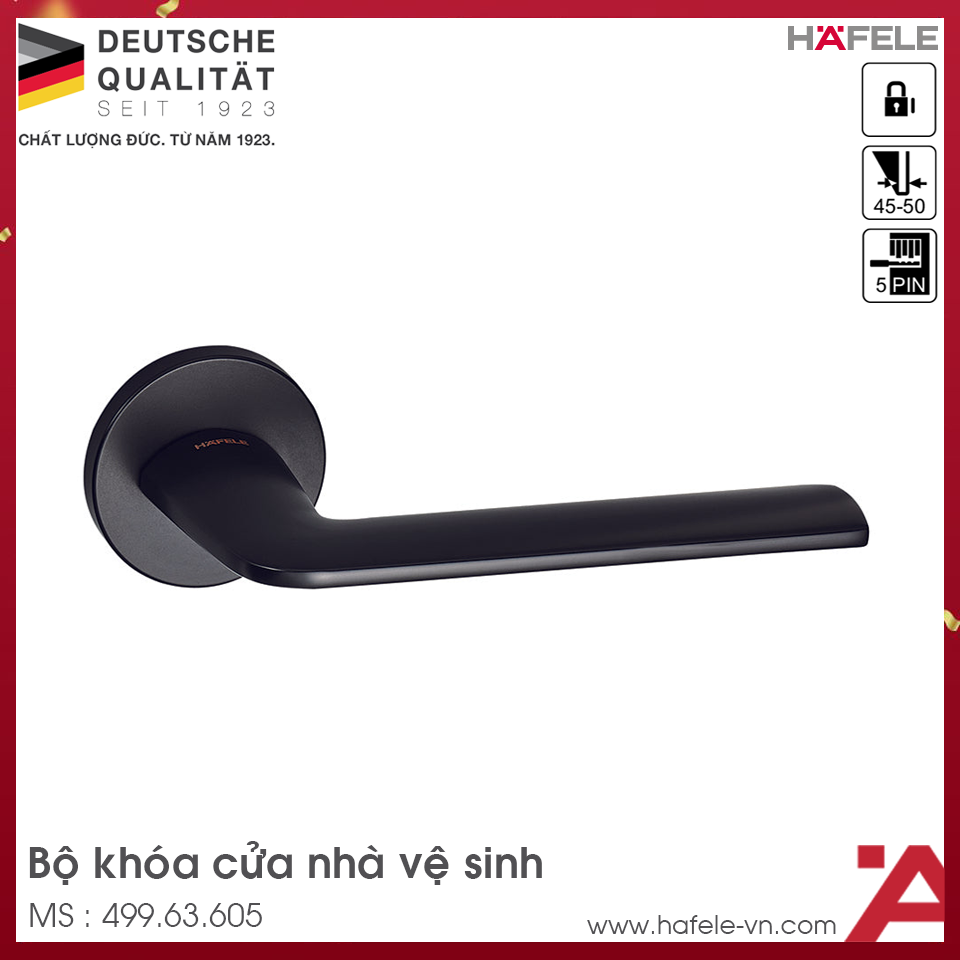 Bộ Khóa Tay Nắm Cửa DIY Set A Hafele 499.63.605