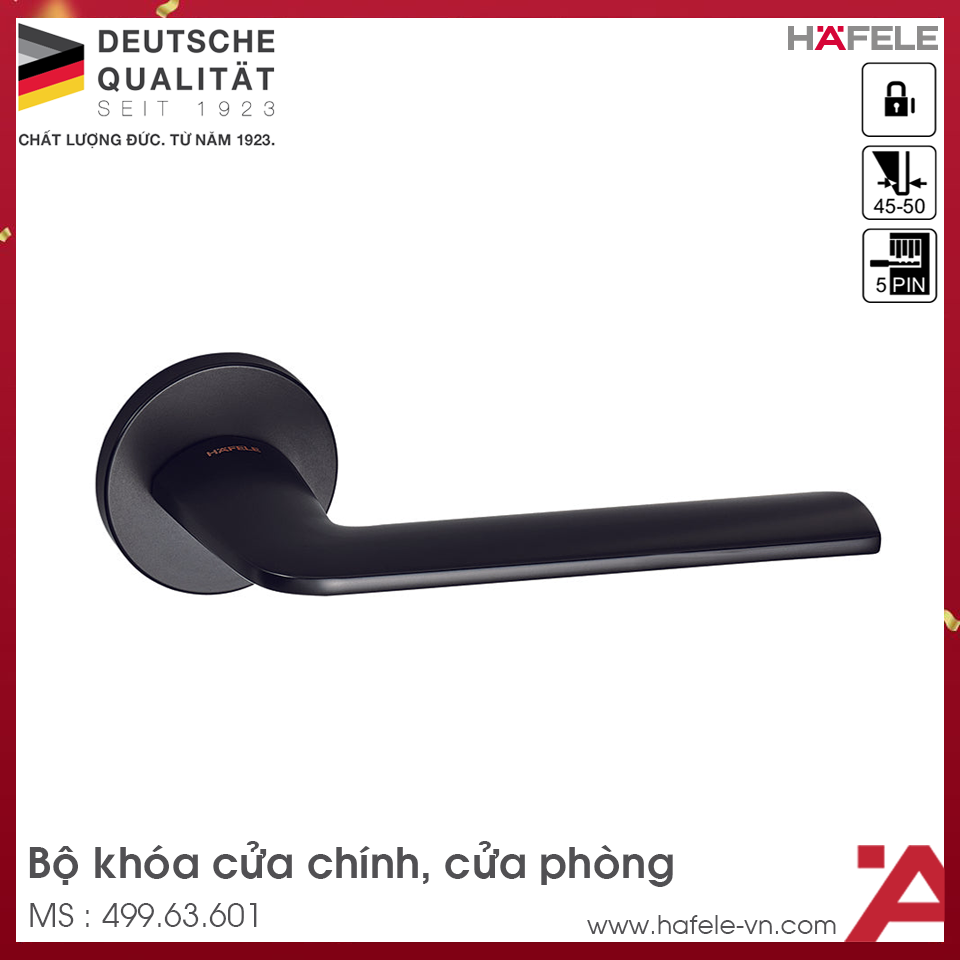 Bộ Khóa Tay Nắm Cửa DIY Set A Hafele 499.63.601