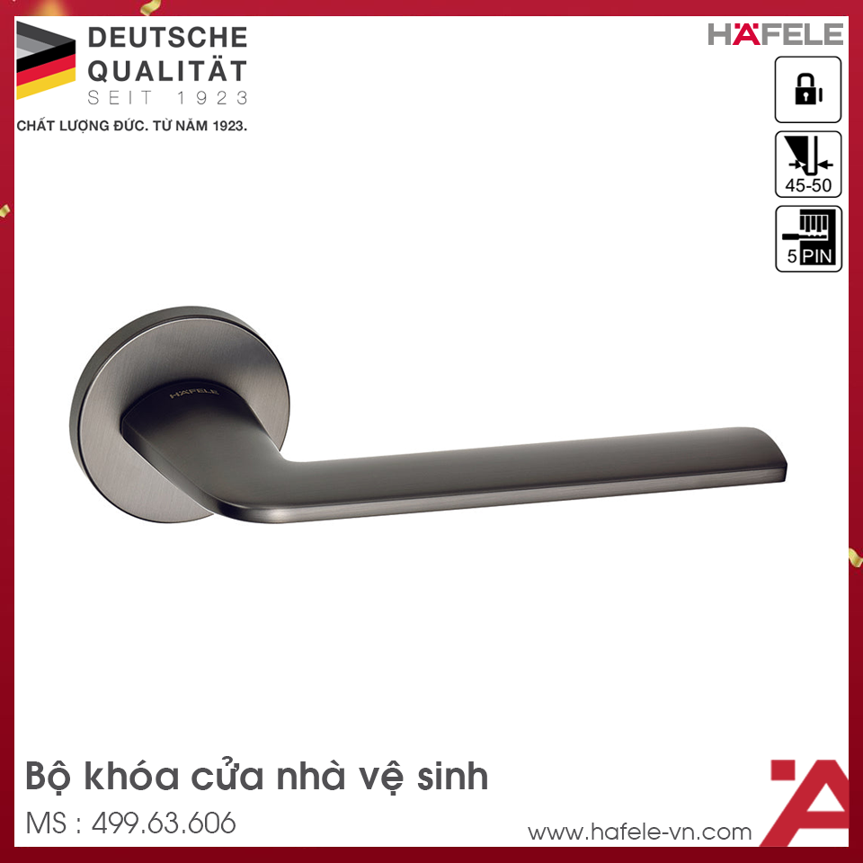 Bộ Khóa Tay Nắm Cửa DIY Set A Hafele 499.63.606