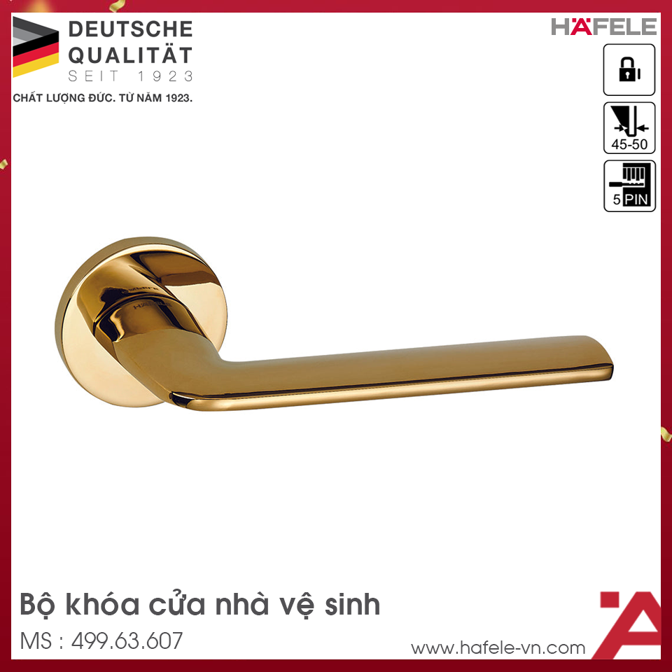 Bộ Khóa Tay Nắm Cửa DIY Set A Hafele 499.63.607